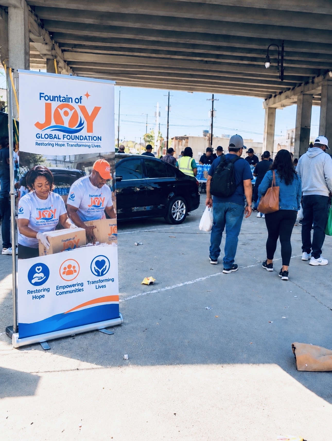 Outreach event and foundation banner